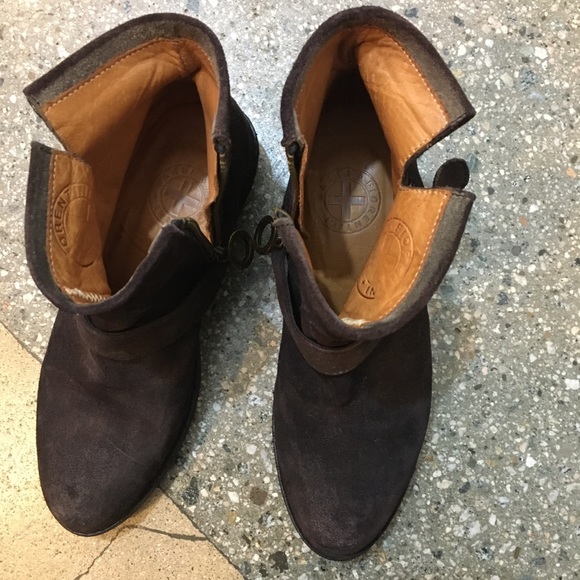 Italian brown suede ankle boots/ Florentini + Baker - Picture 5 of 8